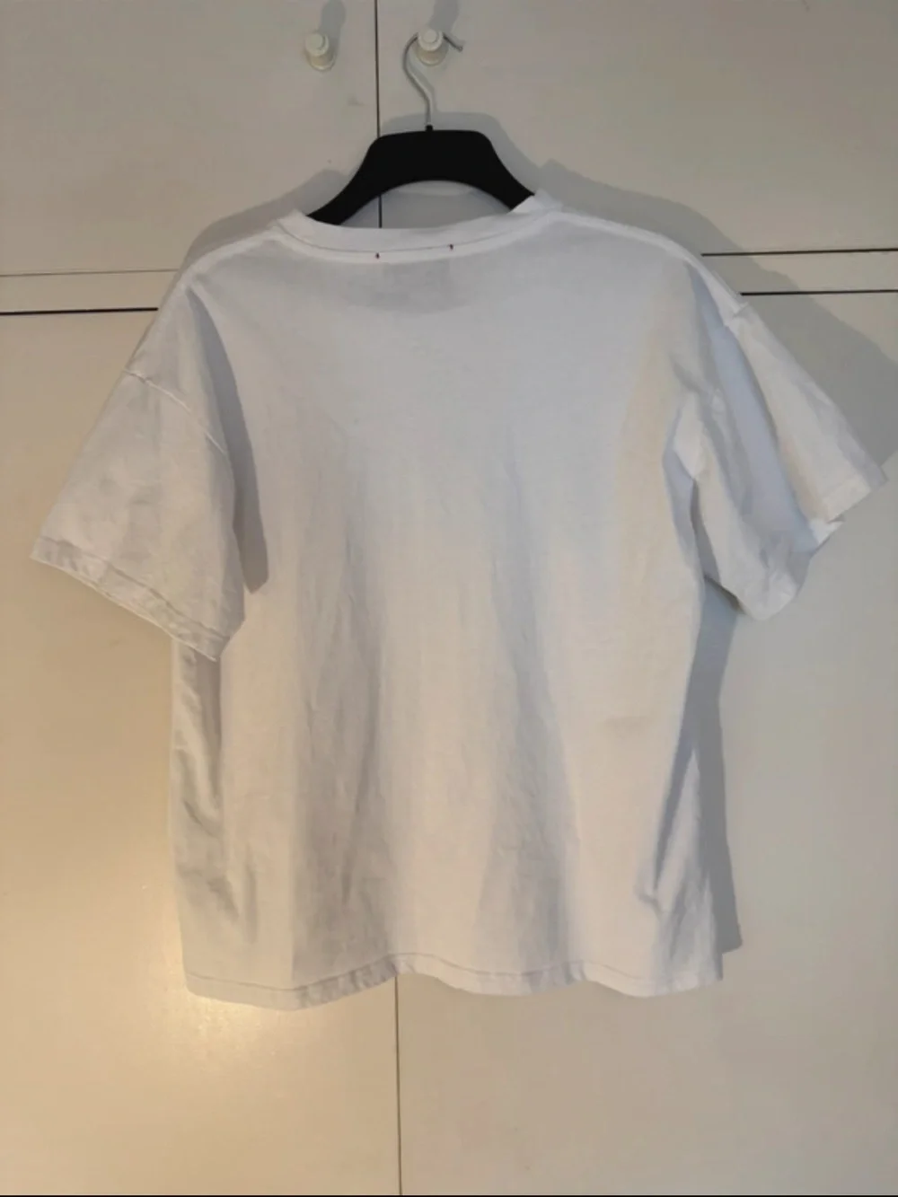 Gucci White Man  Tee with Black Textured Logo
